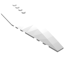Brick Wedged, Curved 12 x 3 Right (42060)