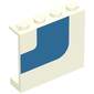 Panel 1 x 4 x 3 - Solid Studs with Blue Stripe Print Left [5580]