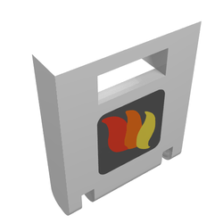 Lego 4346p01 @ @ box 2 x 2 x 2 door with slot & classic fire logo pattern 6657
