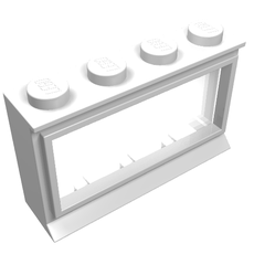 Window 1 x 4 x 2 Classic with Solid Studs [Complete] (453ac01)