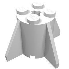 Brick Round 2 x 2 x 2 with Axle Hole and Fins (4591)