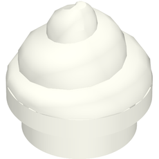 Plate Round 1 x 1 Swirled Top / Poo (53119)