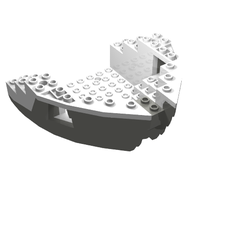 Boat Hull Section, Small Bow 12 x 12 x 5 1/3 with Blue Top [Complete Assembly] (6051c02)