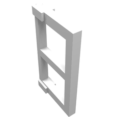 Window 1 x 2 x 3 Pane with Thick Corner Tabs (60608)