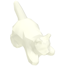 Animal, Cat, Kitten Crouching [Plain] (6251)