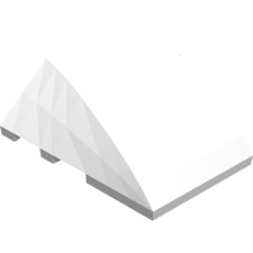 Brick Wedged, Curved 4 x 3 No Studs [Plain] (64225)