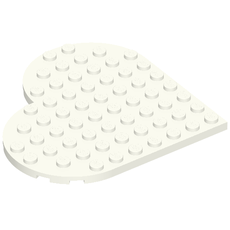 Plate Angled 9 x 9 Heart Shape (65486)