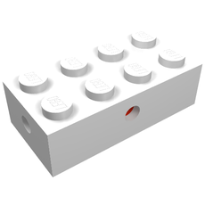 Brick Special 2 x 4 with Wheel Holder Old, Opaque Bottom (7049a)