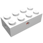 Brick Special 2 x 4 with Wheel Holder Old, Opaque Bottom