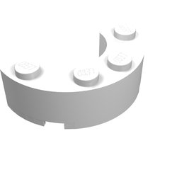 LEGO PART 716 Brick Round Corner 2 x 4 Half Round with Cutouts ...