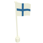 Flag on Flagpole with Finland Print
