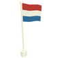 Flag on Flagpole with The Netherlands Print