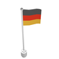 Flag on Flagpole, Wave with Germany Print