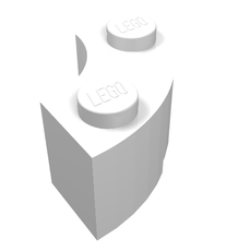 Brick Round Corner 2 x 2 Macaroni with Stud Notch and Reinforced Underside [New Style] (85080)