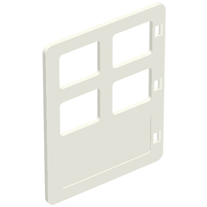 Duplo Door 1 x 4 x 4 with Four Equal Panes (89849)