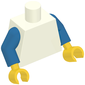 Torso 'LEGO STORE DISNEYTOWN 5 YEAR ANNIVERSARY' / LEGO Logo Back Print, White Arms, Yellow Hands