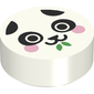 Tile Round 1 x 1 with Panda print