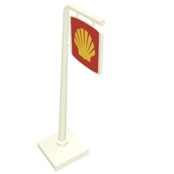 LEGO PART upn0252pr0001 Road Sign Cantilever Curved with Shell Logo ...