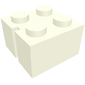 Brick 2 x 2 without Bottom Tubes, Slotted (with 2 slots, opposite)