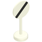 Road Sign Old Round with Black Bar Print Single Piece Unit