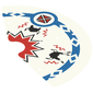 Tent, Tepee Cover with Buffalo Helmets Print