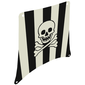 Sail, Square, 25 x 25 with Black Stripes, Skull and Crossbones Print