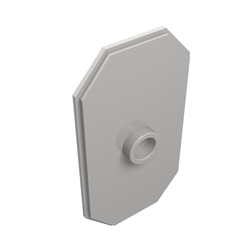 Shield Rectangular with Stud [Plain]