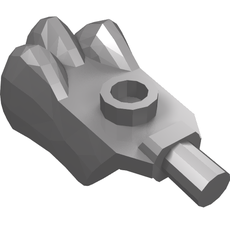 Animal Body Part, Hand / Paw with Stud on Top, Bar on Side and 3 Bar Holders on Bottom (15090)