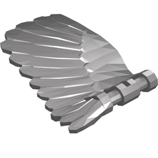 Creature Body Part, Wing 4 x 7 Right with Feathers and Handles for Clips (20312)