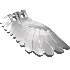 Creature Body Part, Wing 4 x 7 Left with Feathers and Handles for Clips (20313)