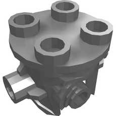 Helmet Open Chin with 4 Studs on Top, Studs on Sides and Cyborg Eye (20394)