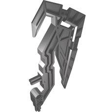 Large Figure Weapon Axe, Skull Warrior (20479)