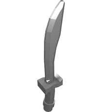 Weapon Sword / Saber with Curved Blade and Hilt (25111)
