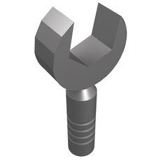Tool Wrench / Spanner Open End [3-Rib Handle] (604551)