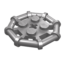 Plate Special 2 x 2 with Bar Frame Octagonal, Reinforced, Completely Round Studs (75937)