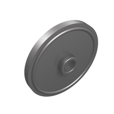 Shield Round with Stud and Raised Rim [Plain] (91884)