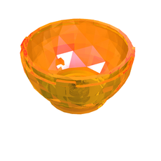 Pod, Round, Faceted 4 x 4 x 1 2/3 (Dragon Egg Bottom) (24130)