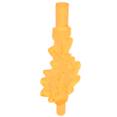 Wave / Power Burst / Flame, Bolt Large with Bar Ends (35032b)