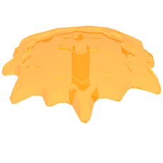 Wave / Power Burst / Flame, Shield Large with Bar End (35032e)