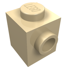 Brick Special 1 x 1 with Studs on 2 Adjacent Sides (26604)