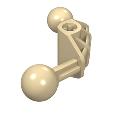 Large Figure Skeletal, Limb, Angular 90°, 4 x 4 x 2 with 2 Ball Joints, and Axle Hole (41670)