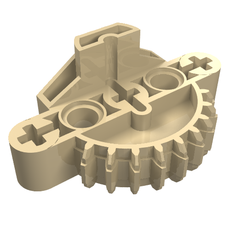 Large Figure Skeletal, Torso, Gear 9 Tooth with 3 Axle Holes and 2 Holes (Matoran) (44810)