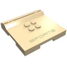 Plate Special 6 x 6 x 2/3 with 4 Studs and Embossed 'SPORTS' (45522)