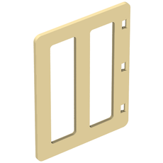 Duplo Door with Two Long Window Panes (65111)