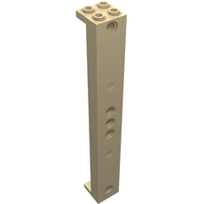 Support 2 x 2 x 13 with 5 Pin Holes (91176)