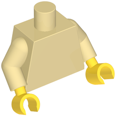Torso, Tan Arms, Yellow Hands [Plain] (973c26h01)
