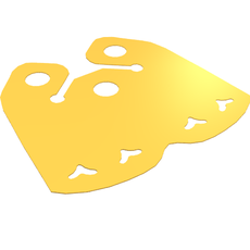 Neckwear Cape, Short, Curved Bottom, 3 Top Holes and Heart Shaped Holes (21490)