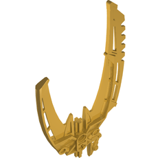 Large Figure Weapon Blade, Double Curved (Mata Nui Scarab Shield Half) (64299)