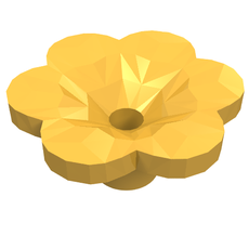 Plant, Outdoor Accessory Kit, Flower with 6 Rounded Petals and Pin (95831)