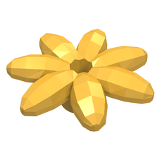 Plant, Outdoor Accessory Kit, Flower with 7 Thin Petals and Pin (95832)